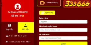 Lưu ý khi rút tiền 333666